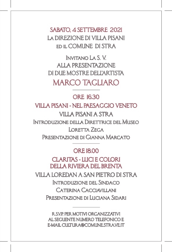 Villa Pisani Claritas inauguratione Marco Tagliaro Stra